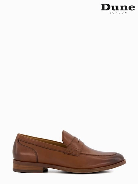 Dune London Brown Sulli Natural Sole Penny Loafers (716738) | €76