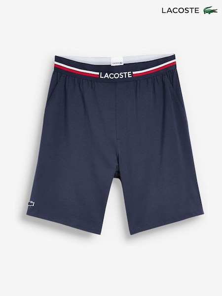 Темно-синий - Lacoste Loungewear Three-Tone Waistband Stretch Shorts (717072) | €52
