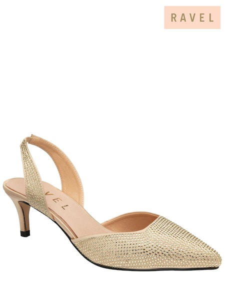 Алтын - Ravel Satin & Diamante Kitten-heel Shoes