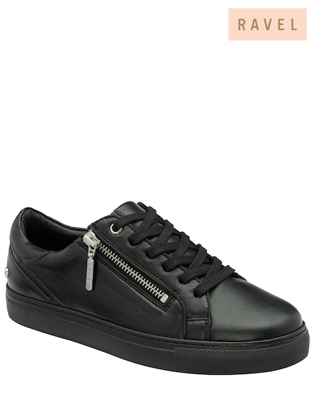 Black - Ravel Leather Zip-up Trainers