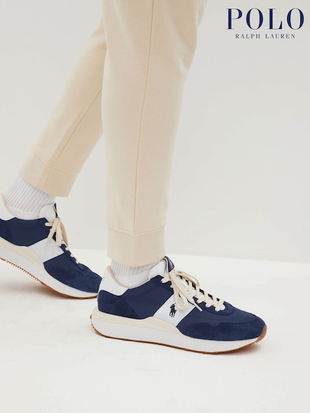 Темно-синий - Polo Ralph Lauren Suede & Nylon Train 89 Trainers (718818) | €86