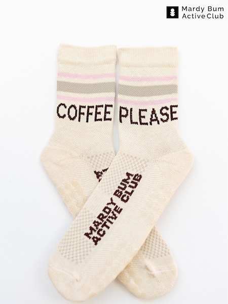 Cream - Mardy Bum Active Club Grip Socks