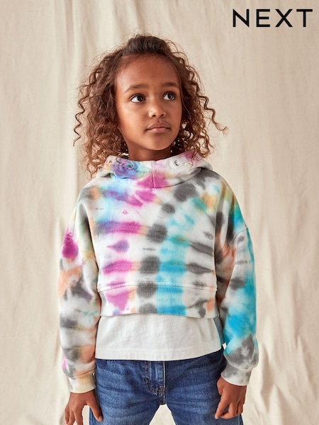 Multi Tie Dye Cropped Hoodie (3-16yrs) (719169) | €8 - €11