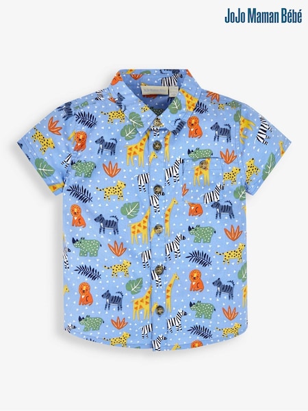 JoJo Maman Bébé Blue Safari Print Shirt (719549) | 1,087 UAH