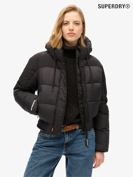 Schwarz/Gitter - Superdry Ripstop Padded Bomber Jacket (719656) | 83 €