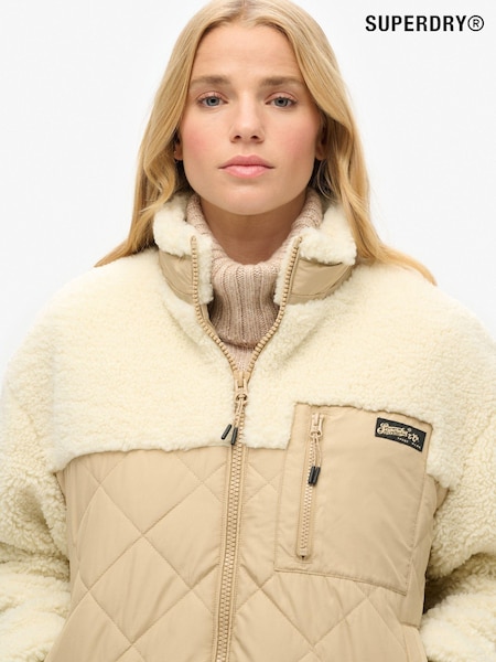 Superdry Urban Cream Workwear Fleece Hybrid Jacket (719764) | €136