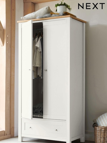 Chalk Malvern Paint Effect Double, 1 Drawer Wardrobe (719789) | €650