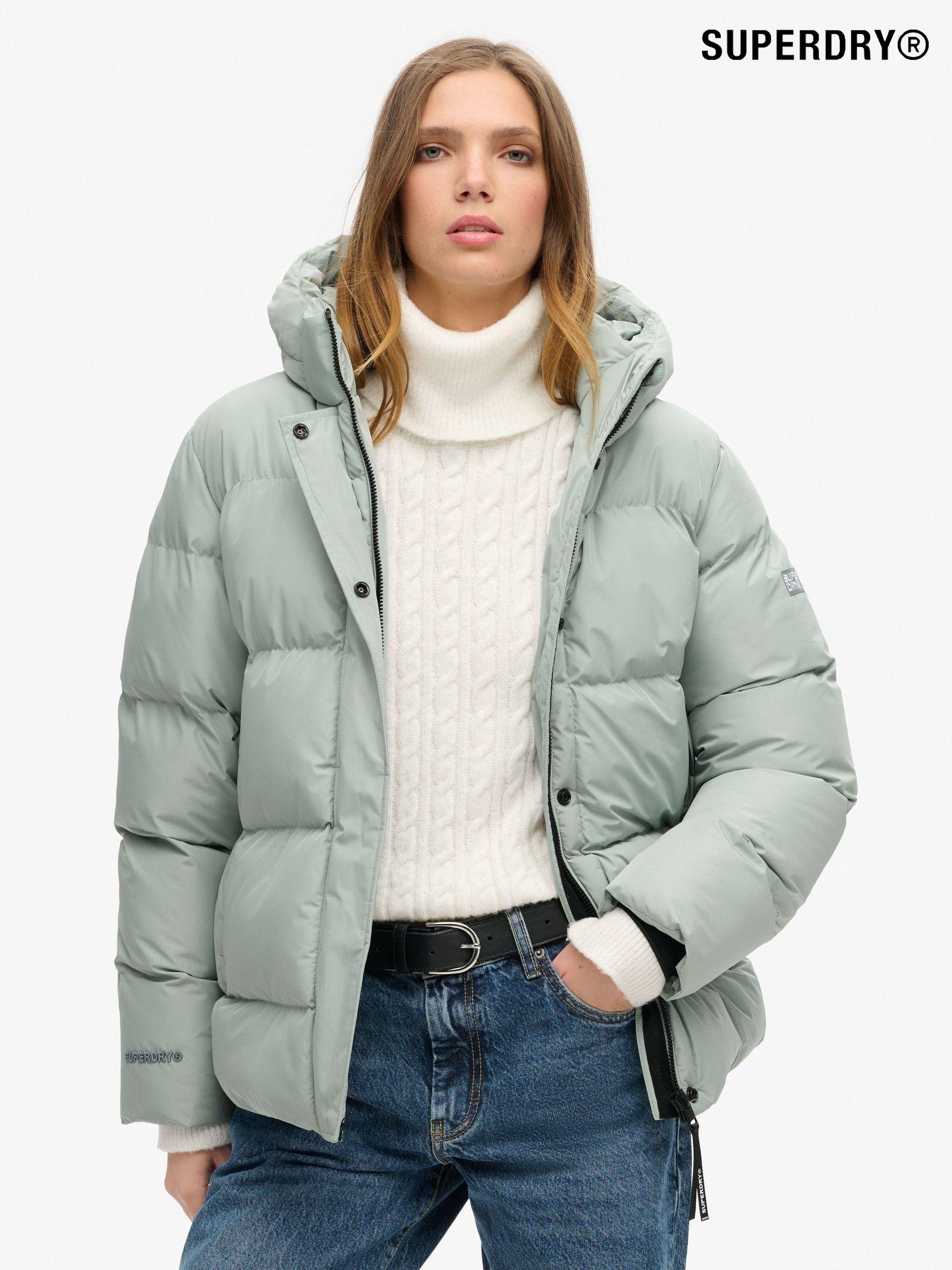 Women s Superdry Grey Quilted Padded Coatsandjackets Next Oman