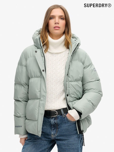 צבע אפור פוריטני - Superdry Hooded 5 Baffle Sports Puffer Jacket (719934) | ‏553‏₪