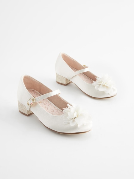 Elfenbein - Corsage Flower Bridesmaid Heel Shoes (71J042) | 17 € - 22 €