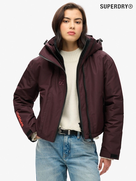 Superdry Smoky Aubergine Purple Hooded Emb Windbreaker Jacket (720038) | €145