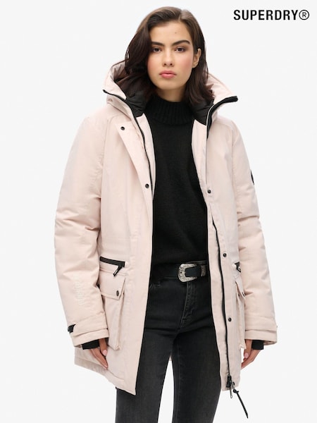 Superdry Off Grey City Padded Parka Jacket (720205) | €111