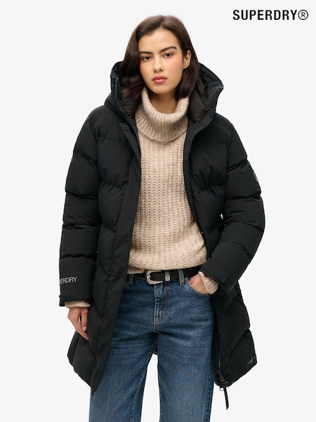 Superdry Black City Mid Length Padded Jacket (720350) | €203