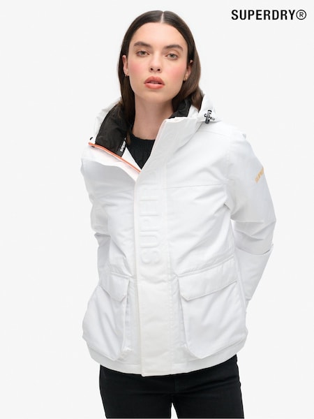 Superdry white Hood Ultimate Windbreaker Jacket (720415) | €145