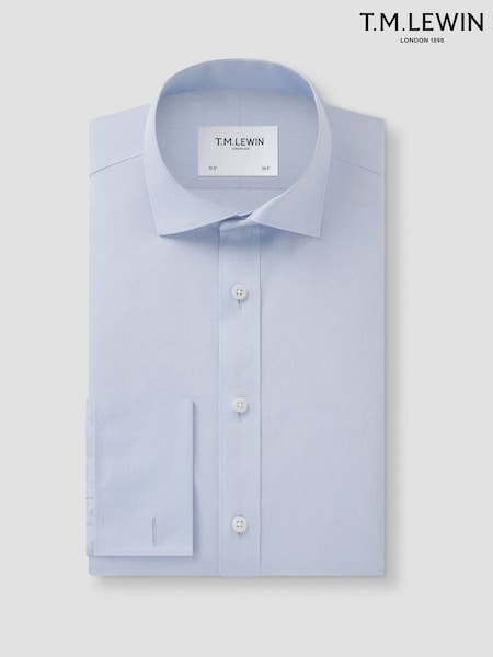 Mavi - Regular Fit Tm Lewin Non-iron Regular Plain Poplin Double Cuff Shirt