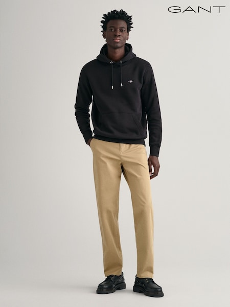 Dunkel Khaki/Grün - Gant Chinohose aus Baumwolltwill in Regular Fit (721186) | 153 €