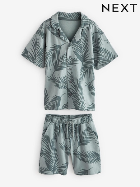 Modra, palme - 100% Cotton Jersey Shirt and Shorts Set (3-16yrs) (722799) | € 14 - € 21