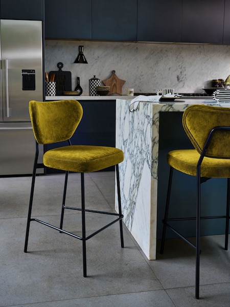 Rockett St George Luxe Needlecord Velvet Vintage Green Perfect Bar Stool (723404) | €251