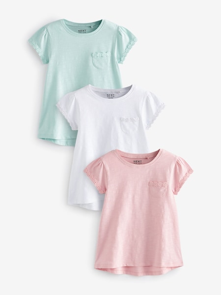 Roza/modra/bela - 3 Pack Daisy Pocket T-Shirts (1.5-16yrs) (723854) | € 7 - € 14