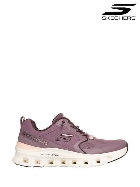 Violets - Skechers Glide-step Pro Hotmelt Overlay Mesh Knotted Bungee Slip-on W/air-cooled Mf Trainers