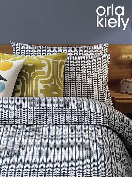 Orla Kiely Blue Tiny Stem 100% Cotton Pillowcases (724294) | €29