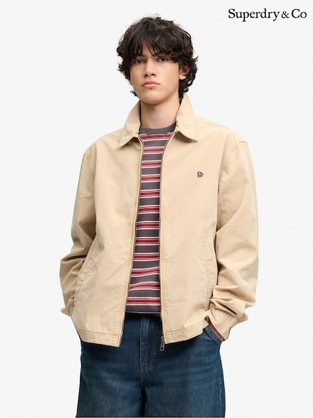 Natural - Regular Superdry Lightweight Preppy Harrington Jacket