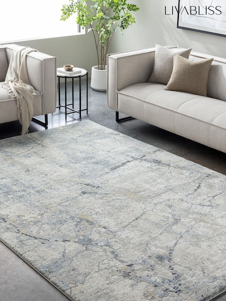 Livabliss Avellino Abstract Modern Marble High Pile Rug