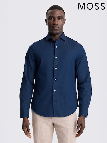 Dark Blue - Regular Moss Denim Shirt