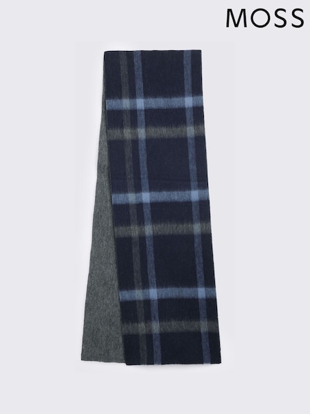 Negro - Regular Moss Cashmere Wool Reversible Scarf