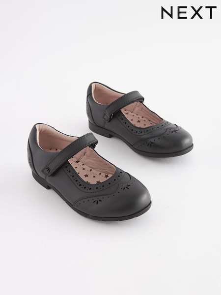 Black Standard Fit (F) Premium Leather Mary Janes (725517) | €12.50 - €14.50