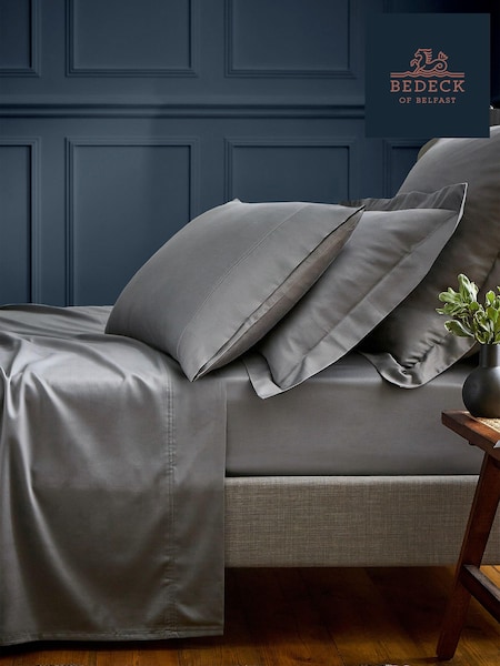 Bedeck of Belfast Grey Bob 600 Thread Count Egyptian Cotton Housewife Pillowcases (725819) | €24.50