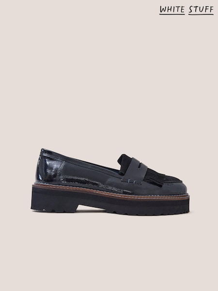 White Stuff Black Chunky Leather Elva Loafers (726486) | €42