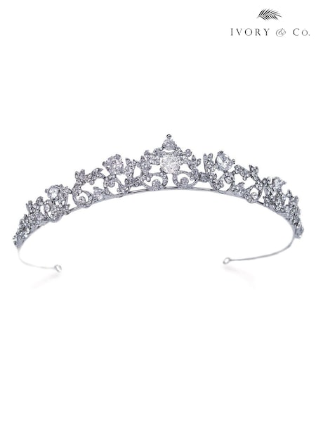 Ivory & Co Rhodium Clementine Dainty Vintage Style Tiara (726766) | €111