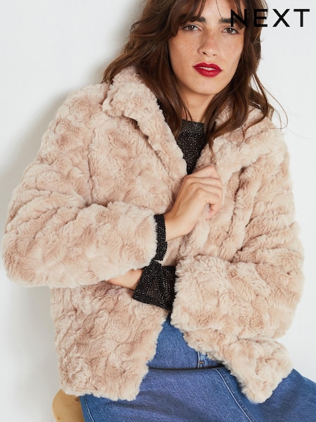 Neutrale Farbe - Faux Fur Jacket Coat (727154) | 26 €