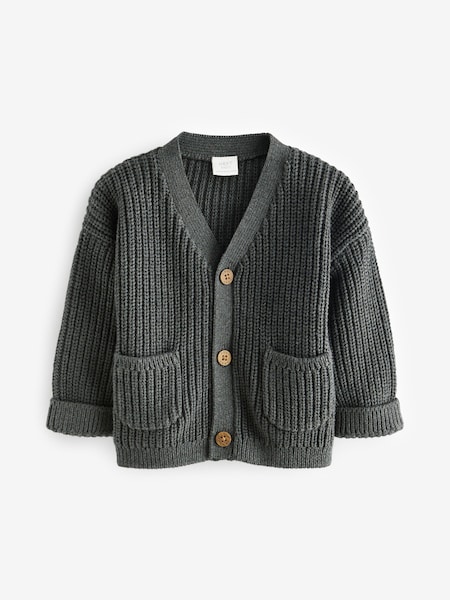 Grey Baby Knitted Cardigan (0mths-2yrs) (727784) | €8 - €9