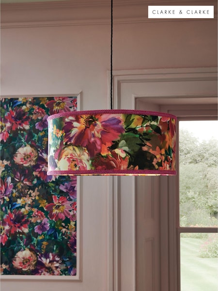 Clarke and Clarke Pink Tahiti Drum Easyfit Lamp Shade (728506) | €68