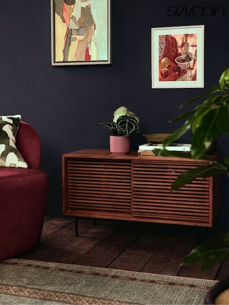 Swoon Weaving Acacia Wood 2 Door Media Unit