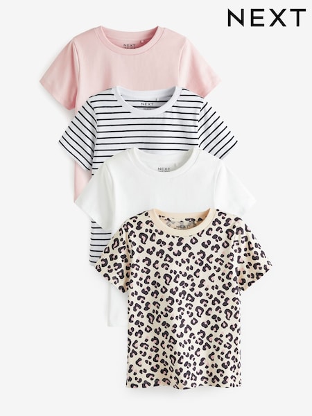 Rosa/A rayas/Animal - T-Shirts 4 Pack (3-16yrs) (729823) | 18 € - 26 €