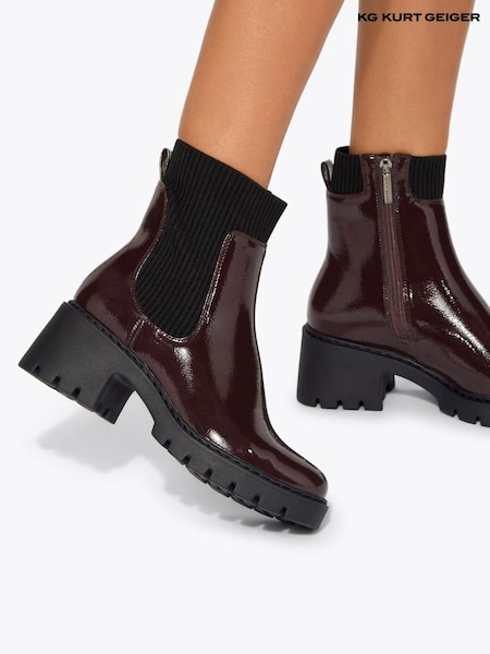 Roșu - Kg Kurt Geiger Tess Ankle Sock Boots