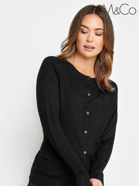črna - M&Co Petite Button Cardigan (729980) | € 18