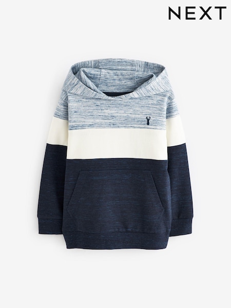 Modra mornarica/ Cream Marl - Colourblock Hoodie (3-16yrs) (730050) | € 15 - € 19