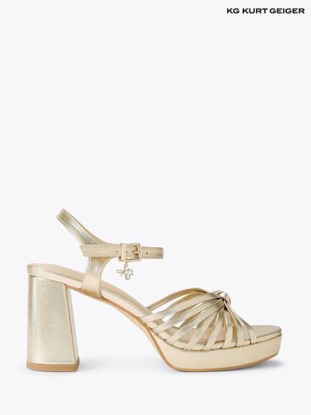Zlatá - Kg Kurt Geiger Signal Platform Sandals