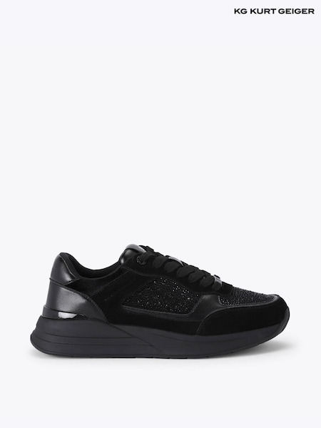 Černý - Regular Kg Kurt Geiger Jesse Crystal Trainers