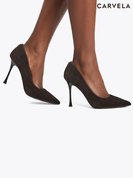 Brown - Carvela Incanto Suede Court Heeled Shoes