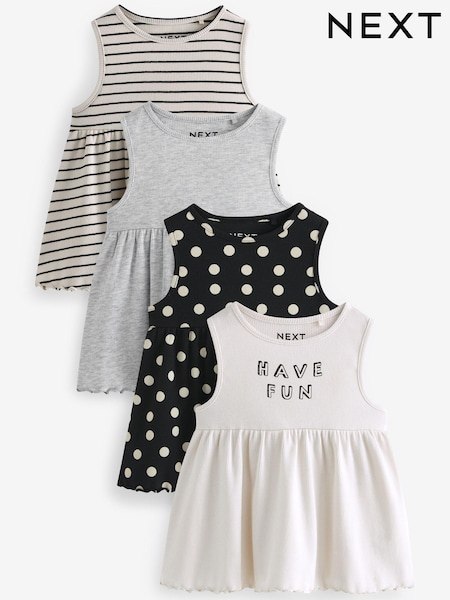 Monochrom - Ribbed Vest 4 Pack (3mths-7yrs) (732120) | 15 € - 18 €