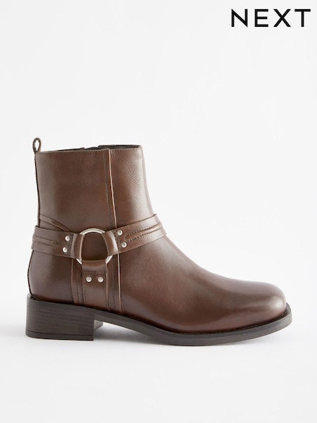 Brown Forever Comfort® Gaucho Biker Ankle Boots (732261) | €15