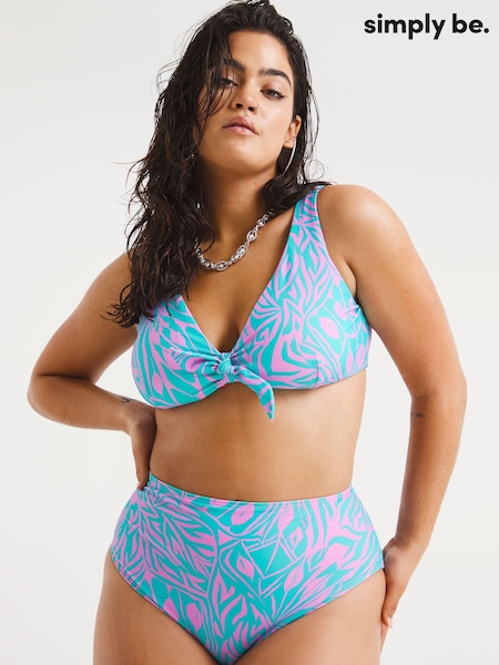Simply Be Pink Reversible Mix and Match Non Wired High Apex Bikini Top (732504) | 6 €