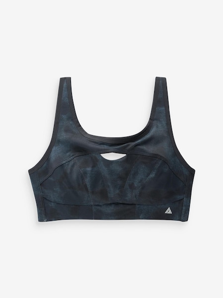 Navy Blue Tie Dye Print Next Active Sports DD+ Antibounce Extra High Impact Bra (732684) | LEI 121