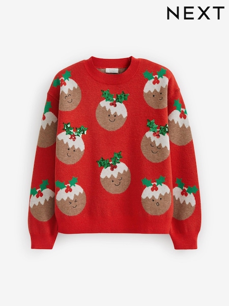 Red Christmas Pudding Jumper (3-16yrs) (733250) | €11.50 - €14