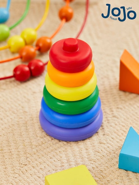 JoJo Maman Bébé Silicone Rainbow Stacking Tower (733672) | €18.50